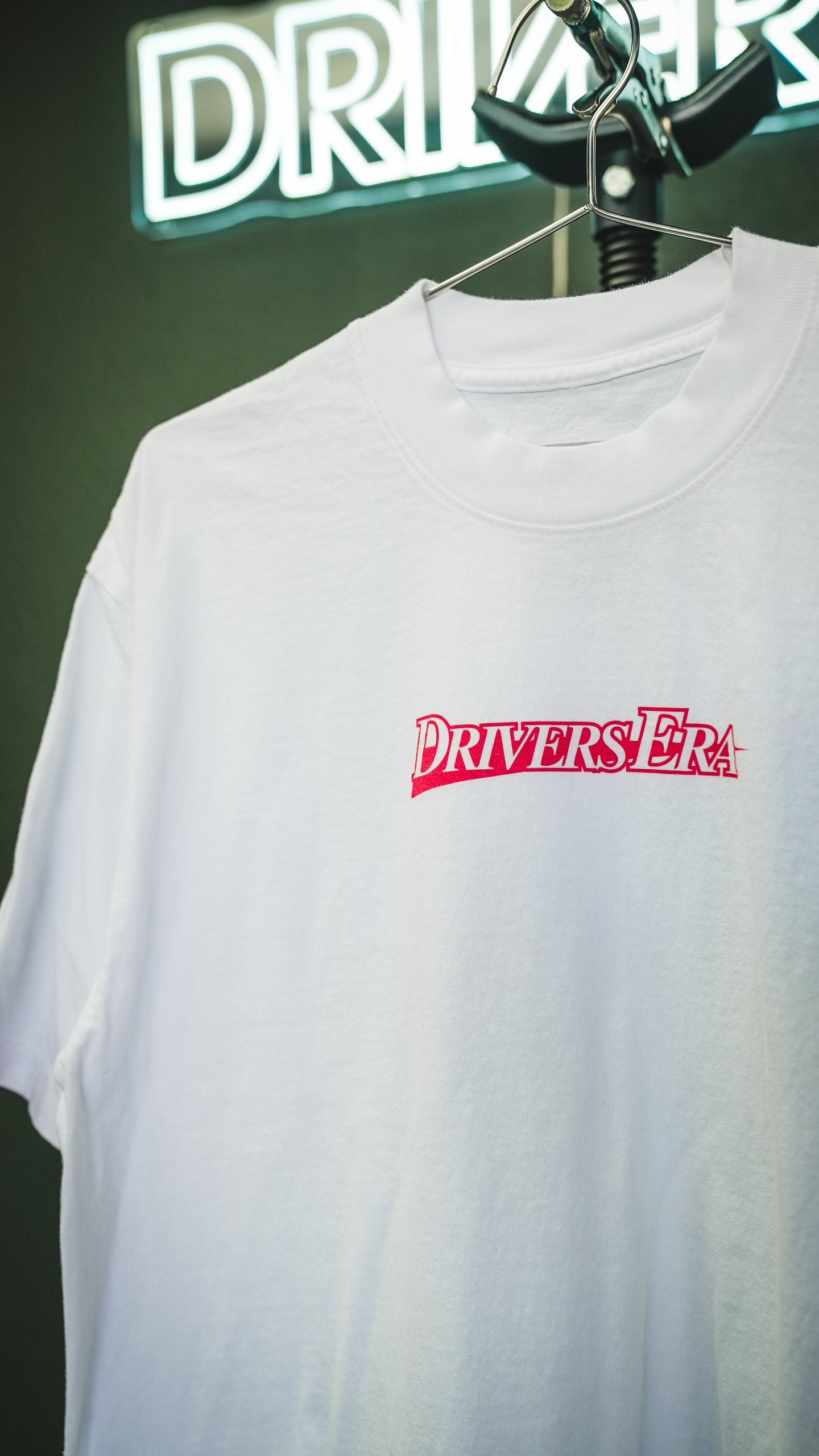 Strikethrough Logo Tee: White