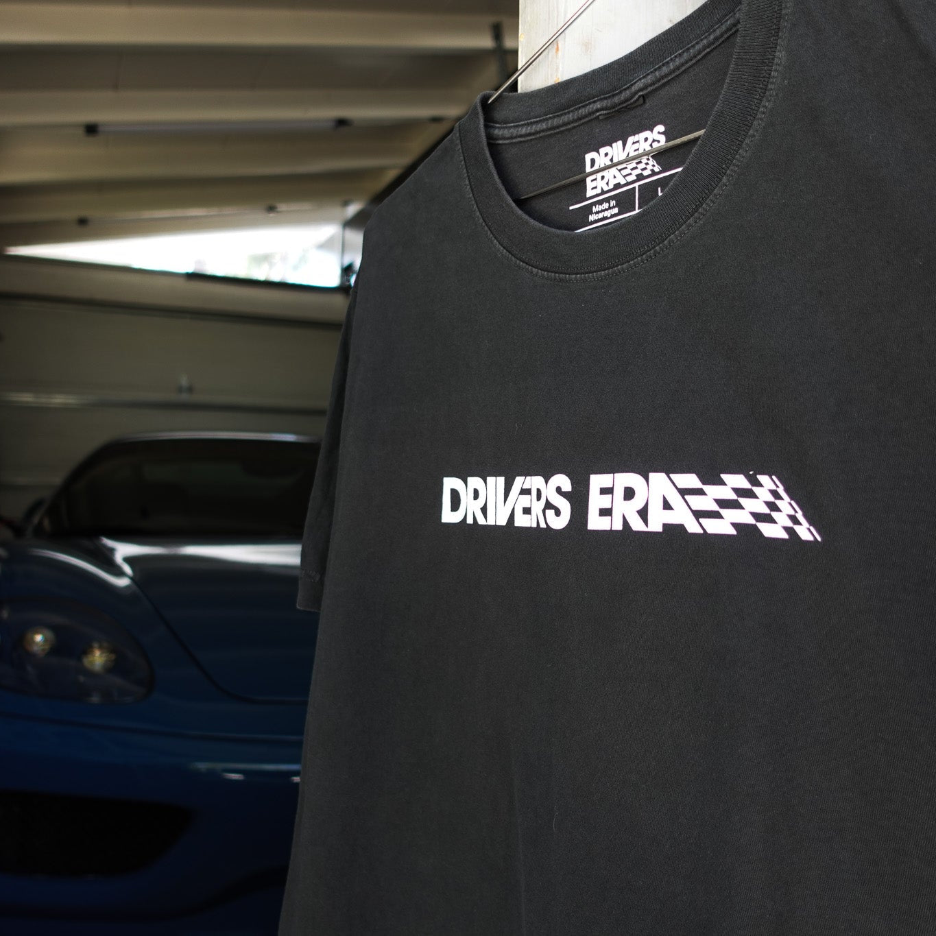 Washed Black Lateral Logo Tee