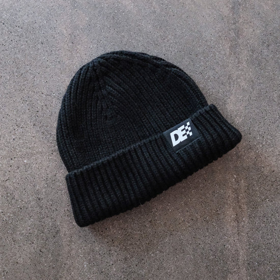 Black DE Gauge Beanie