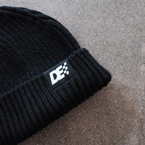 Black DE Gauge Beanie