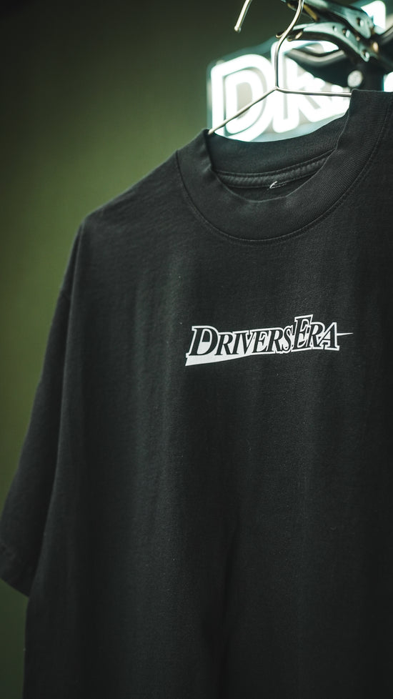 Strikethrough Logo Tee: Black