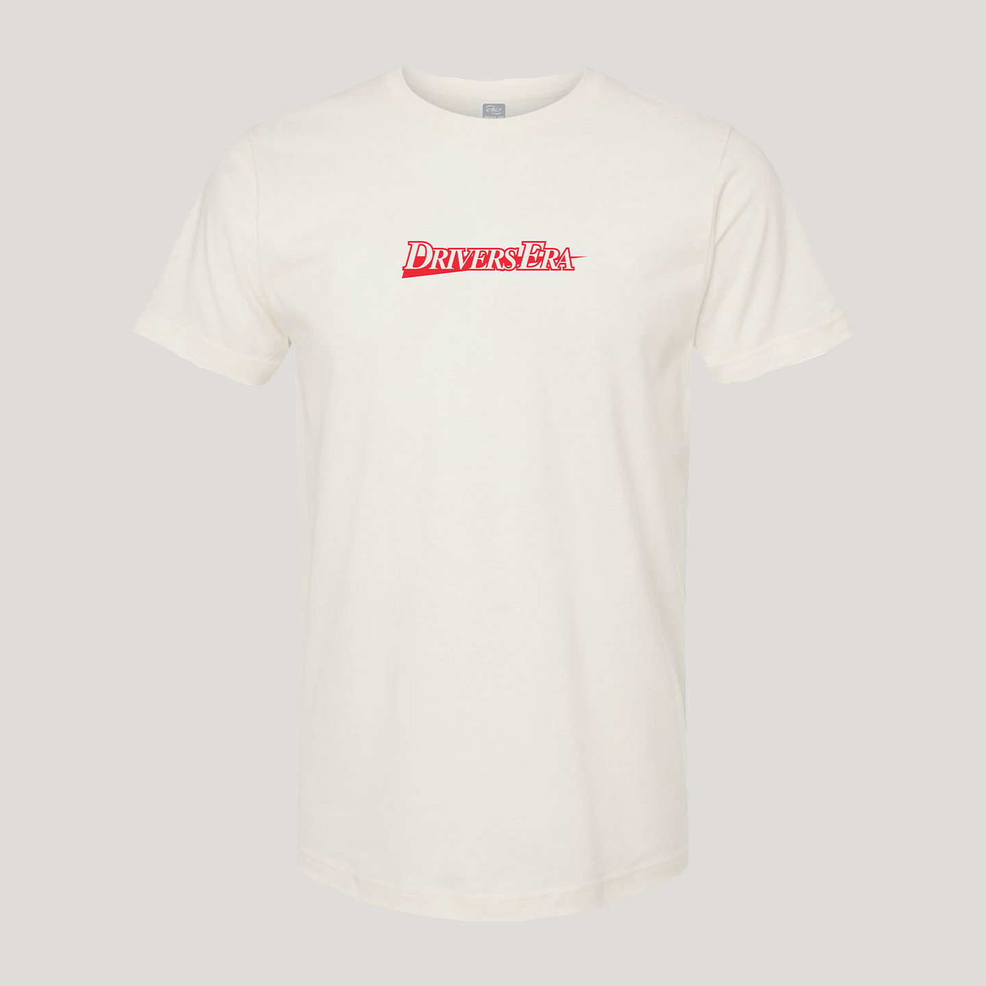 Strikethrough Logo Tee: White
